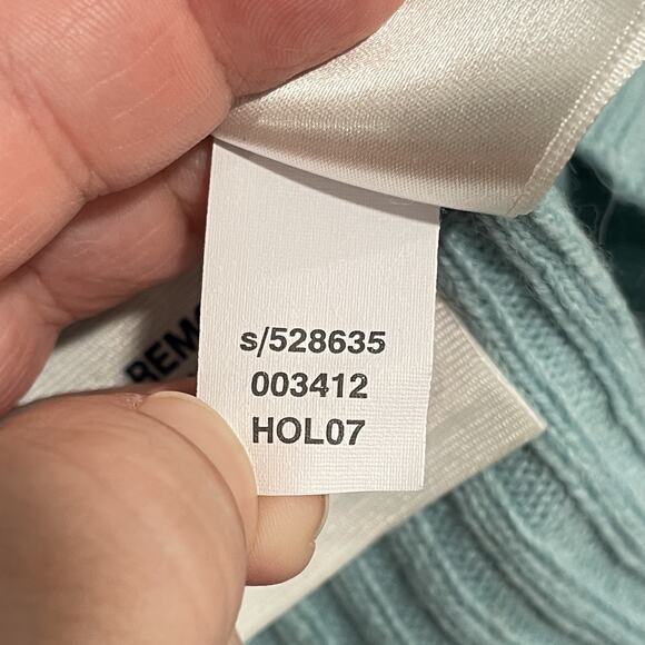 Y2K Old Navy Womens Preppy Fitted Sweater Size Small Blue Angora Wool Blend - Picture 6 of 6